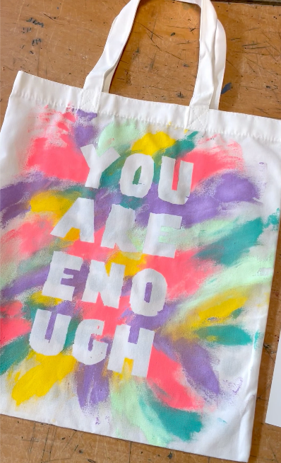 Workshop – Typo-Taping Beutel